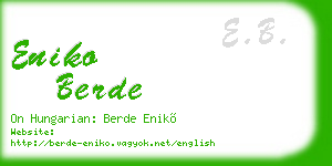 eniko berde business card