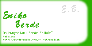 eniko berde business card